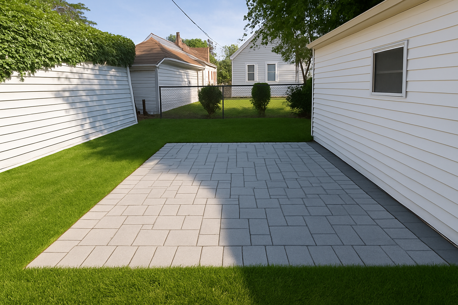 Paver patio background